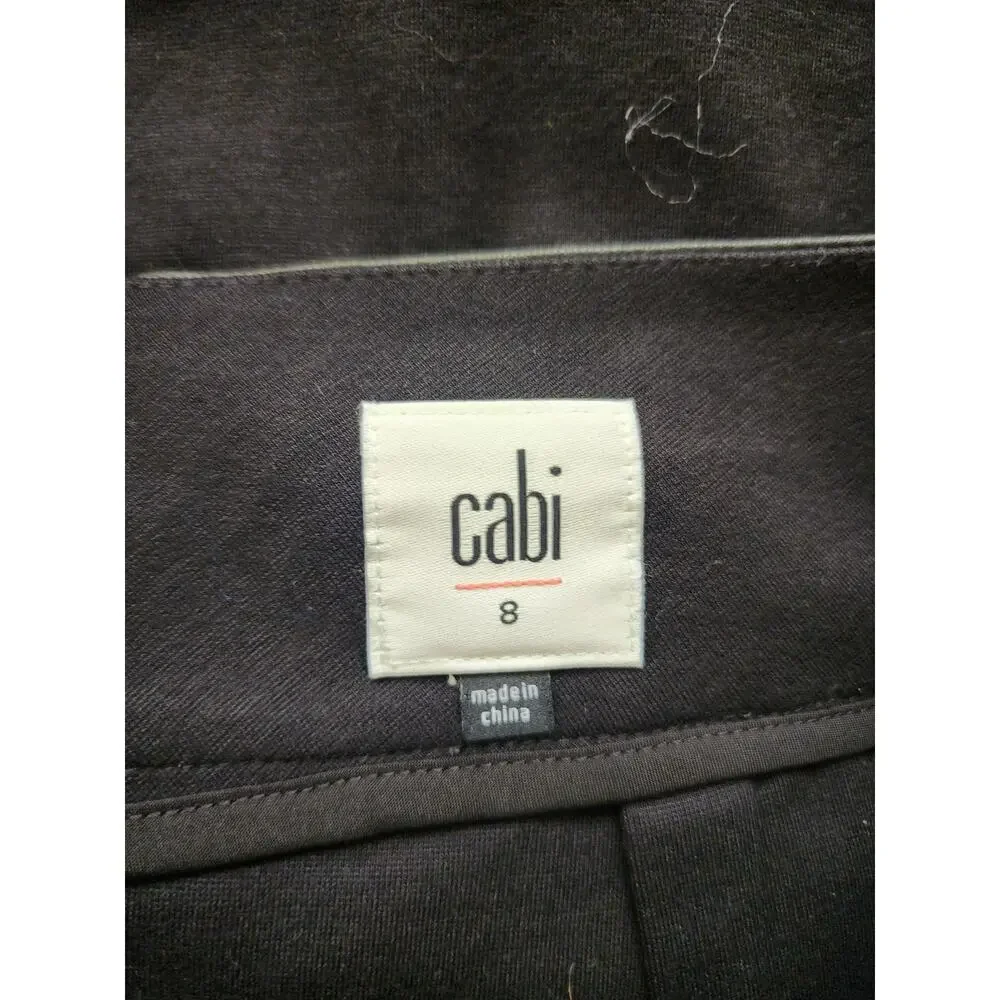 CAbi Womens Size 8 Straight-Pencil Black Skirt